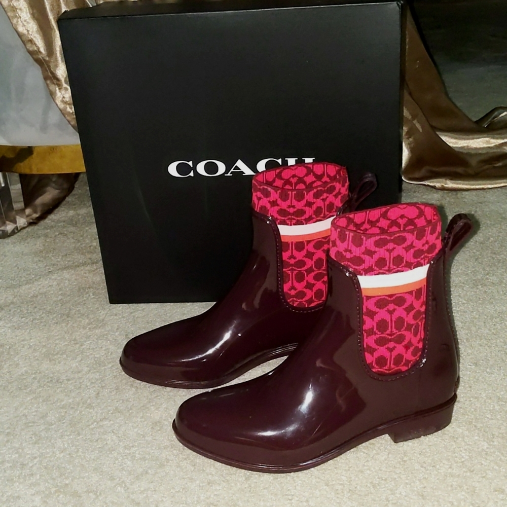 Coach rain boots